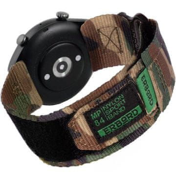 Overboard Najlonski pašček MP84 za Samsung Galaxy Watch 4/5/6 40/42/43/44/45/46/47MM, kamuflažni