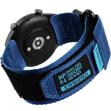 Overboard Najlonski pašček MP84 za Samsung Galaxy Watch 4/5/6 40/42/43/44/45/46/47MM, moder