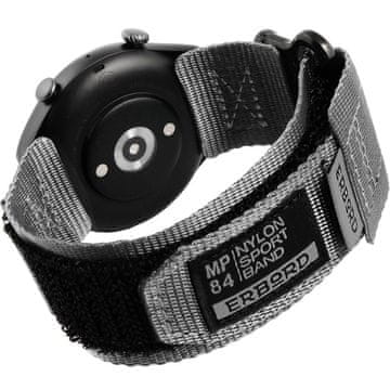 Overboard Najlonski pašček MP84 za Samsung Galaxy Watch 4/5/6 40/42/43/44/45/46/47MM, siv