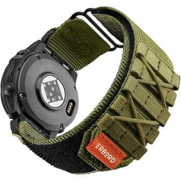 Overboard Najlonski pašček Runner Quickfit za Garmin Fenix 5/6/6 PRO/7 Forerunner 965/955/945, zelen
