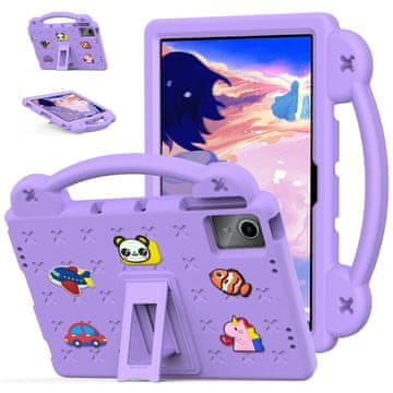 GS Ovitek za Lenovo Tab M11 / Huawei MatePad SE 11", z ljubkimi vzorci, s stojalom, vijoličen