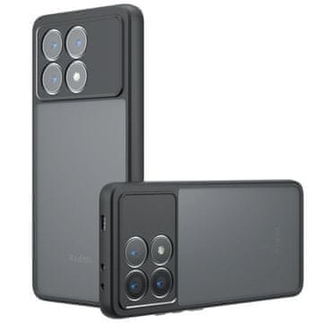 GS Ovitek za Xiaomi Poco X6 Pro 5G Fusion Hybrid z zaščito kamere, prozoren/črn
