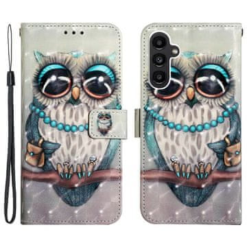GS Ovitek za Samsung Galaxy A25 5G, svetle pike, dekor, sova + 9H steklo