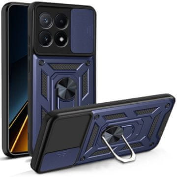 GS Oklepni ovitek za Xiaomi Poco X6 Pro 5G, CamShield Slide, moder