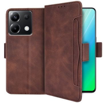 GS Ovitek za Xiaomi Poco X6 5G, reža za kartico, rjav