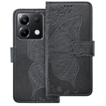 GS Ovitek za Xiaomi Poco X6 5G, metuljček, črn