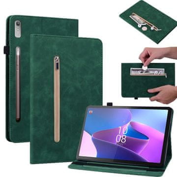 GS Ovitek za Lenovo Tab P11 Pro Gen 2 TB132FU TB132XU 11,2", denarnica z režo za pisalo, zelen