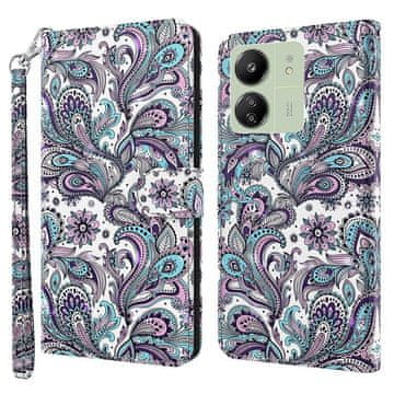 GS Ovitek za Xiaomi Redmi 13C / Poco C65, denarnica, rože