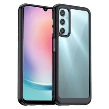 GS Ovitek za Samsung Galaxy A25 5G, Fusion Hybrid, prozoren/črn + 9H steklo