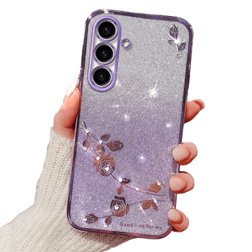 GS Ovitek za Samsung Galaxy A05s 4G, bleščeč cvet, vijoličen