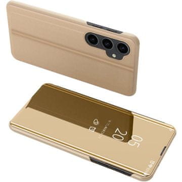 GS Ovitek za Samsung Galaxy S23 FE Clear View, zlat