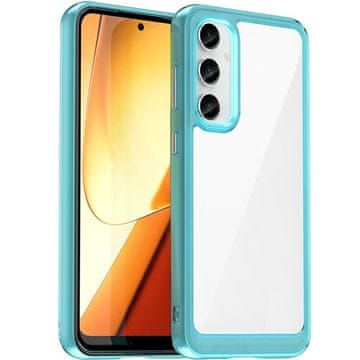 GS Ovitek za Samsung Galaxy S23 FE Fusion Hybrid, prozoren / moder