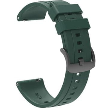GS Univerzalni silikonski pašček 22 mm, temno zelen
