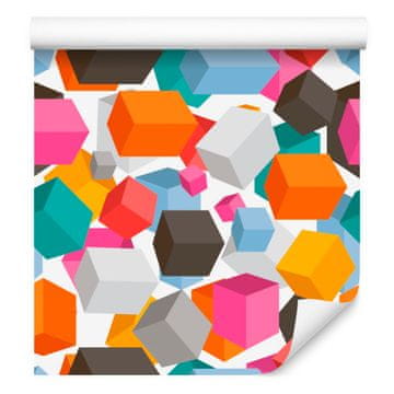 3D tapeta z barvitim vzorcem za dnevno sobo in spalnico 50x1000 cm