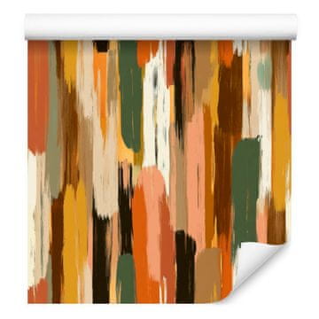 Tapeta Brushstrokes Gold and Oker za dnevno sobo in spalnico 50x1000 cm