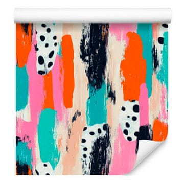 Tapeta Brushstrokes Peach and Powder Pink 50x1000 cm