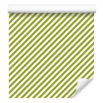 Rumeno-krem črtasta tapeta za dnevno sobo in spalnico 50x1000 cm
