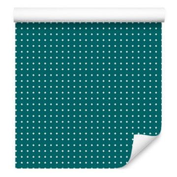 Tapeta s turkiznimi pikami, Turquoise Center za dnevno sobo in spalnico 50x1000 cm