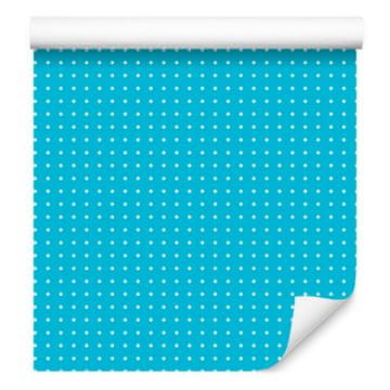 Tapeta s turkiznimi pikami, mehke oblike za dnevno sobo in spalnico 50x1000 cm
