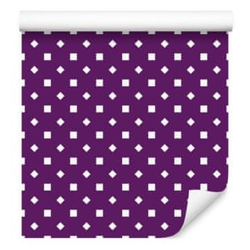 Tapeta Dots Plum, Purple Center za dnevno sobo in spalnico 50x1000 cm