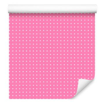 Tapeta s pikami v pudrasto roza barvi, pudrasto roza sredina 50x1000 cm