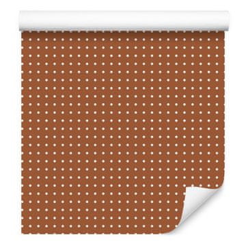 Oranžne pikčaste tapete, oranžno ozadje za dnevno sobo in spalnico 50x1000 cm