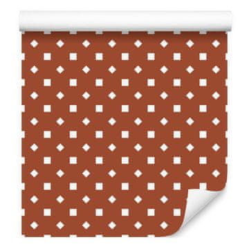 Oranžne pikčaste tapete, majhni detajli za dnevno sobo in spalnico 50x1000 cm