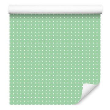 Tapeta Mint Dots, mint ozadje za dnevno sobo in spalnico 50x1000 cm