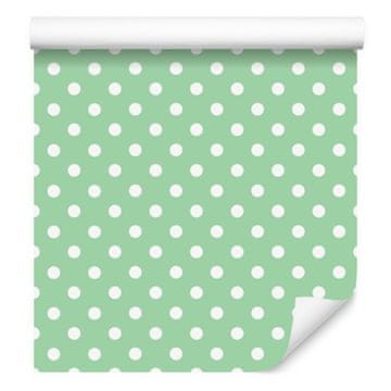 Tapeta Mint Dots, Mint Center za dnevno sobo in spalnico 50x1000 cm