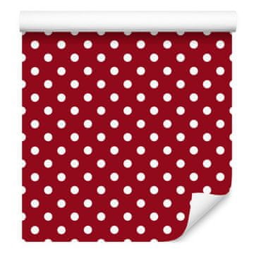 Tapeta Dots red, top red za dnevno sobo in spalnico 50x1000 cm