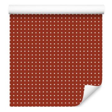 Tapeta z rdečimi pikami za dnevno sobo in spalnico 50x1000 cm