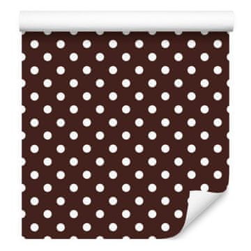 Bordo tapeta z rdečimi pikami za dnevno sobo in spalnico 50x1000 cm