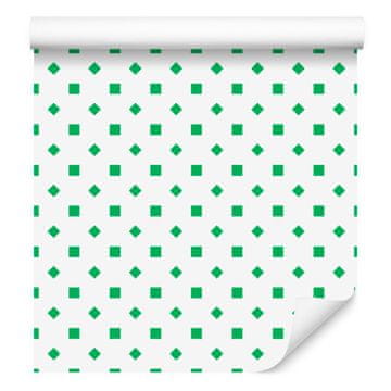 Tapeta z belimi in mint pikami, belo ozadje za dnevno sobo in spalnico 50x1000 cm