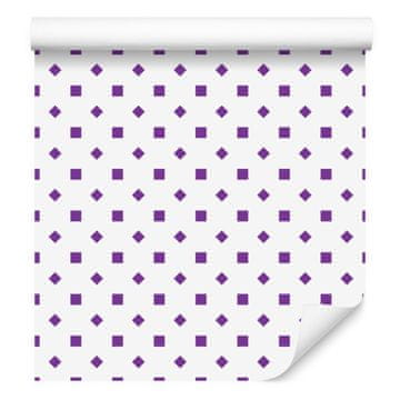 Bele in sivkine pikčaste tapete za dnevno sobo in spalnico 50x1000 cm