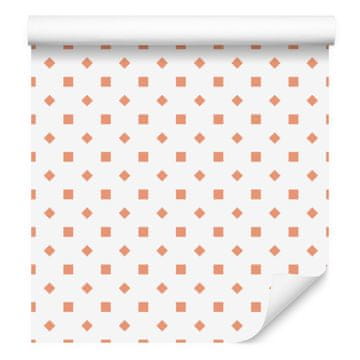 Tapeta z belimi in krem pikami, jasen detajl za dnevno sobo in spalnico 50x1000 cm