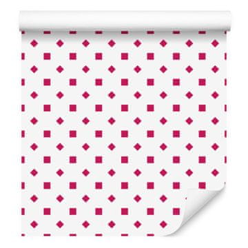 Bela in pudrasto roza tapeta Pike, drobni detajli 50x1000 cm