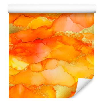 Črnilna tapeta zlata, breskev, krem in rumena 50x1000 cm
