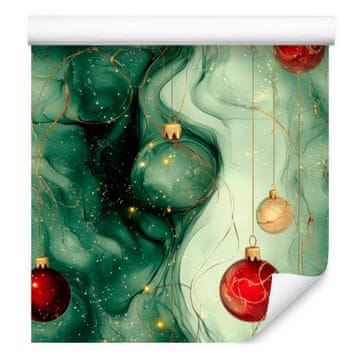Črnilno zelena in limeta tapeta za dnevno sobo in spalnico 50x1000 cm
