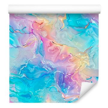 Tapeta s črnilom celadon in azurno barvo za dnevno sobo in spalnico 50x1000 cm
