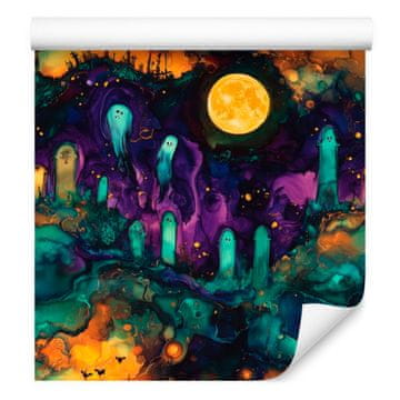 Temno modra, turkizna in indigo tapeta za dnevno sobo in spalnico 50x1000 cm