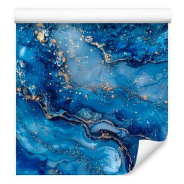 Črnilo modra, gorsko modra tapeta za dnevno sobo in spalnico 50x1000 cm