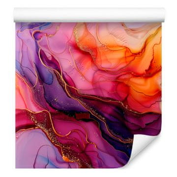 Črnilo vijolična, vijolična in bordo tapeta za dnevno sobo in spalnico 50x1000 cm