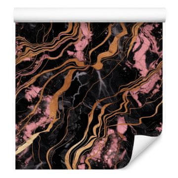 Rjavo-bordo marmorna tapeta za dnevno sobo in spalnico 50x1000 cm