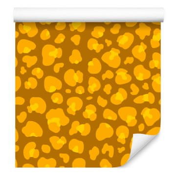 Rumena usnjena tapeta v zlati in rumeni barvi za dnevno sobo in spalnico 50x1000 cm