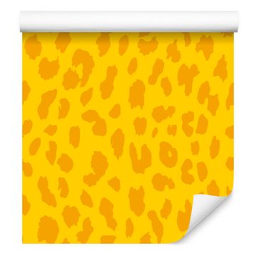 Rumena usnjena tapeta za dnevno sobo in spalnico 50x1000 cm