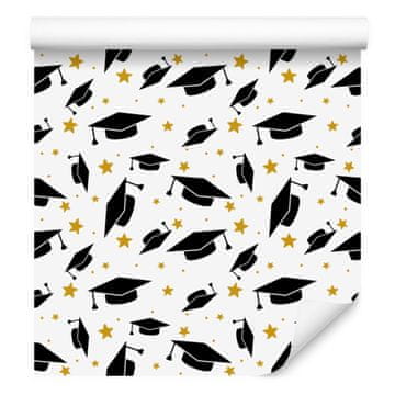 Tapeta za maturantski ples, bela in svetlo siva, 50x1000 cm