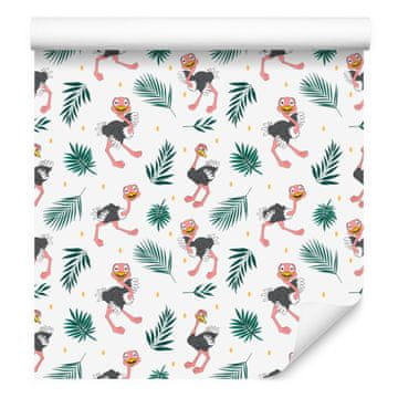 Nojeva tapeta v beli in svetlo sivi barvi za dnevno sobo in spalnico 50x1000 cm