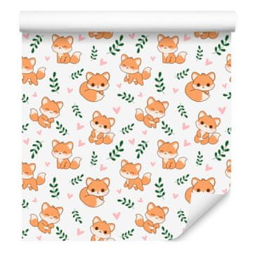 Fototapeta Fox bela, kremna in breskev za dnevno sobo in spalnico 50x1000 cm