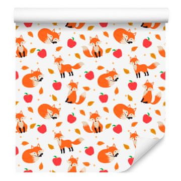 Fototapeta Fox bela in krem za dnevno sobo in spalnico 50x1000 cm
