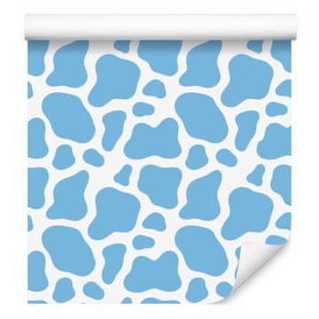 Tapeta Cow Patches Azure, Azure Center za dnevno sobo in spalnico 50x1000 cm